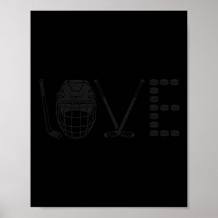 Ice Hockey Vintage Love Love Poster