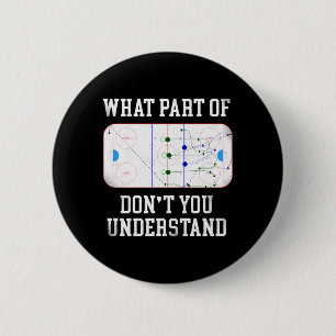 Ice Hockey Vintage Rink Performance Button