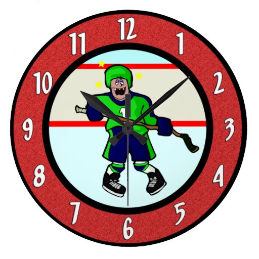 Ice Hockey Wall Clock | Zazzle