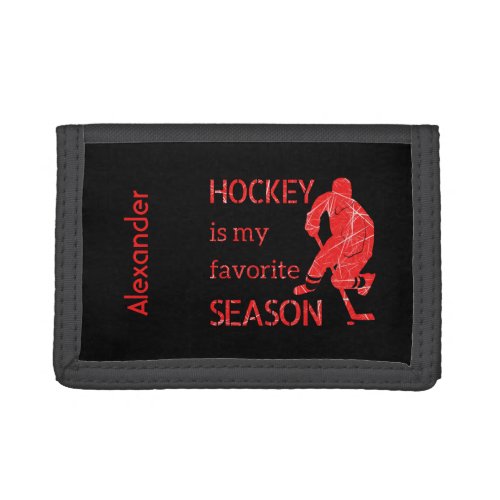 Ice Hockey wallet favorite season red
