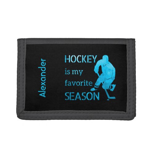 Ice Hockey wallet favorite season turquoise