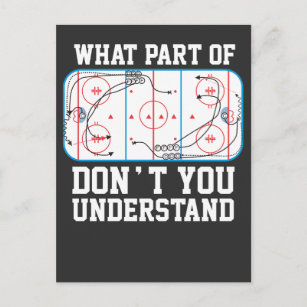 Ice Hockey What part of don't you understand Postcard