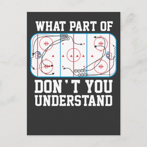 Ice Hockey What part of dont you understand Postcard