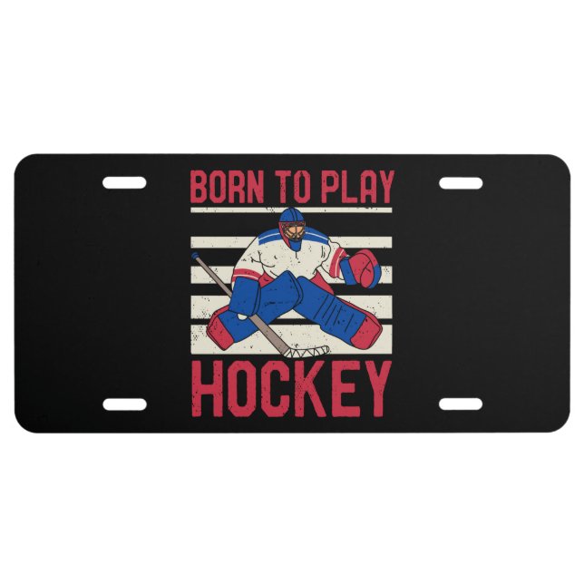 Ice Hockey Winter Sports License Plate (Front)