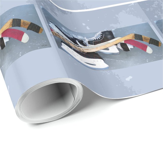 Ice Hockey Wrapping Paper (Roll Corner)