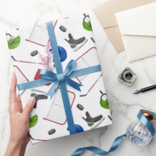 Ice Hockey Wrapping Paper