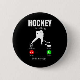 Ice Hockey Youth Women Puck Hockeyplayer Player Me Button