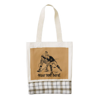 Ice hockey zazzle HEART tote bag