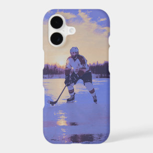 Ice Hocky Player at Sunrise iPhone 17 Case
