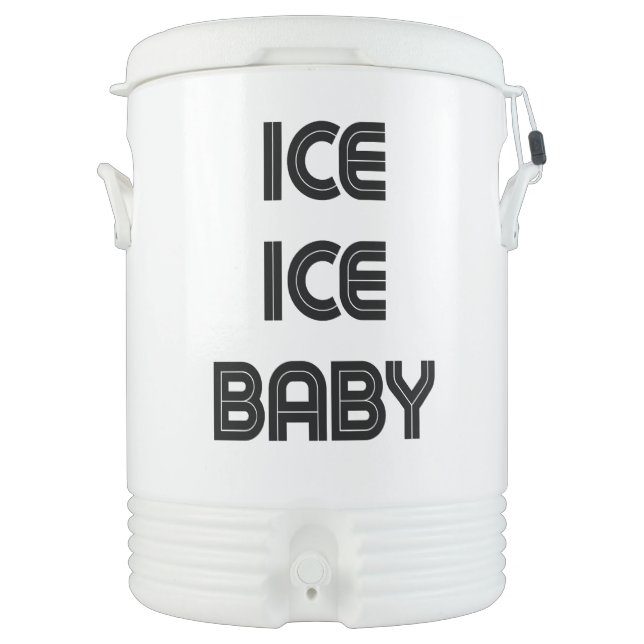 Ice Ice Baby Funny Meme Retro Beverage Cooler (Front)