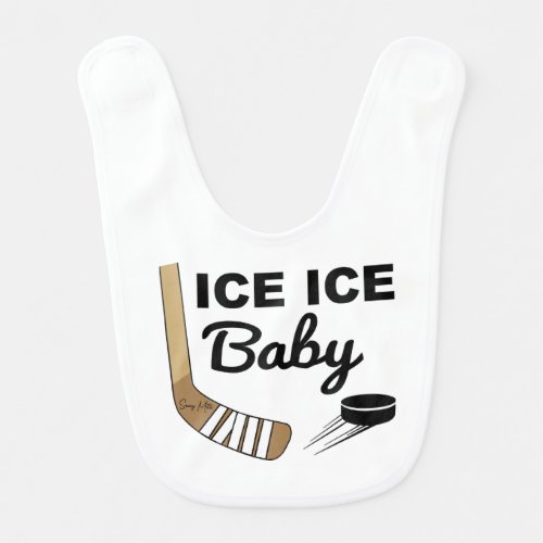 Ice Ice Baby Hockey Baby Bib