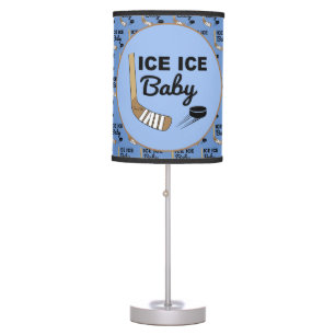 Ice Ice Baby Hockey Baby Boy Blue Table Lamp