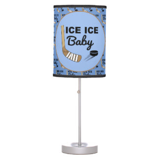 Ice Ice Baby Hockey Baby Boy Blue Table Lamp