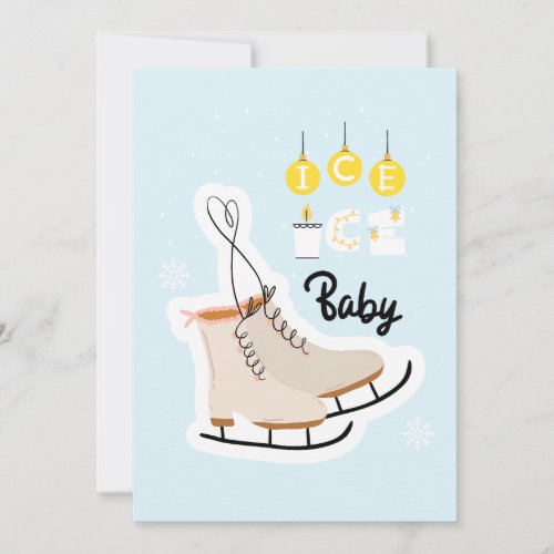 ICE ICE BABY ICE SKATES  HOLIDAY CARD