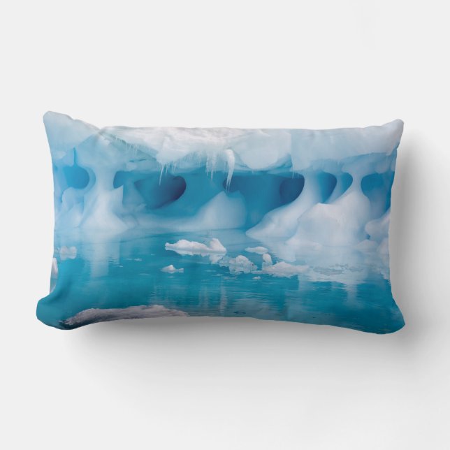 Ice in Antarctica Lumbar Pillow (Front)