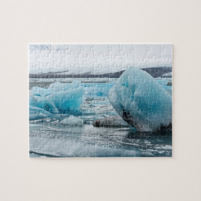 Ice In Glacial Lagoon Jokulsarlon Jigsaw Puzzle (Horizontal)