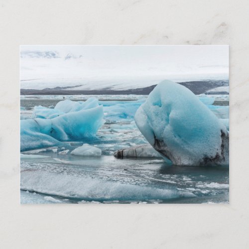 Ice In Glacial Lagoon Jokulsarlon Postcard