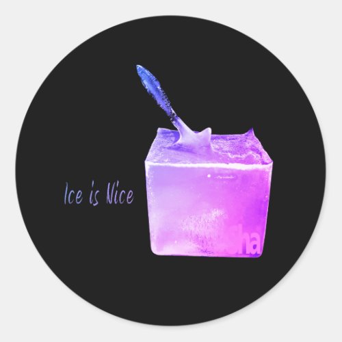 Ice is Nice Classic Round Sticker