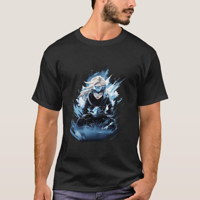 Ice Kart Racing Ice Kart Racer Winter Car Racing f T-Shirt (Front)