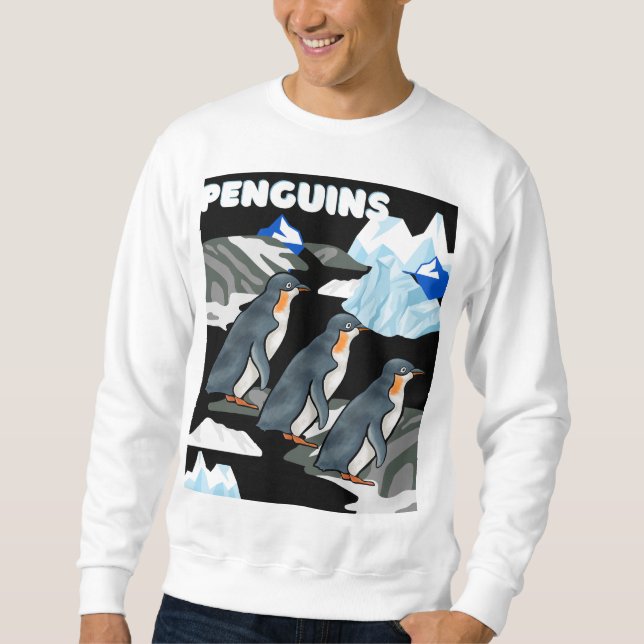 Ice Kingdom Grandpa's Penguin  Sweatshirt (Front)