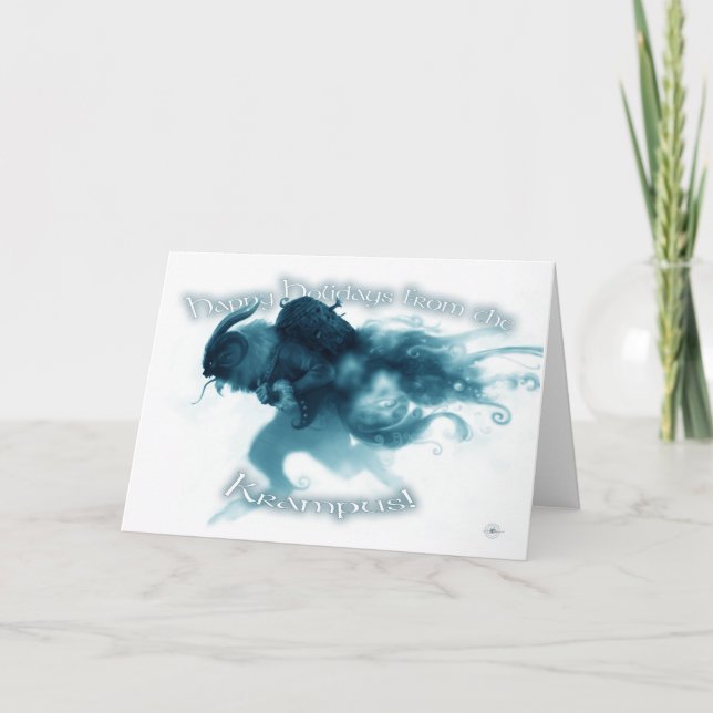 Ice Krampus Greeting Card (Front)