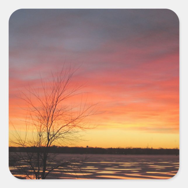Ice Lake Sunset Stickers - Set of 20 (Front)