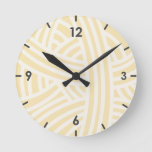 Ice Lemon Abstract Stylized Yarn Ball Round Clock