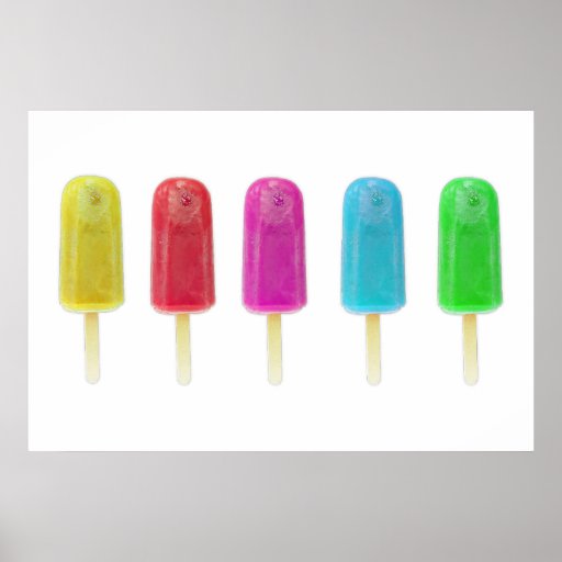 Ice Lollies Row Poster | Zazzle