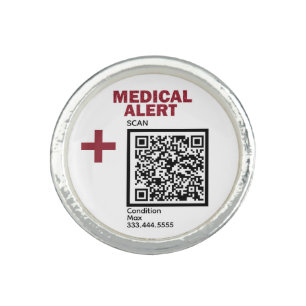*~* ICE Medical Alert AP38 QR Ring