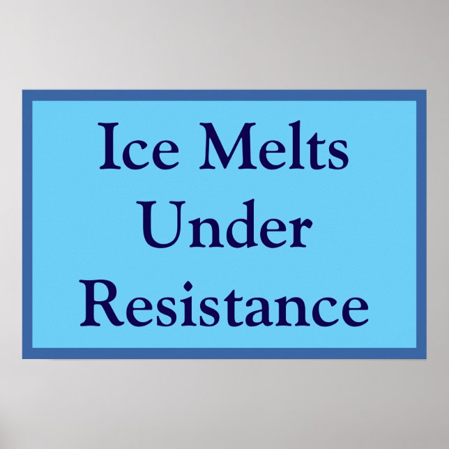 Ice Melts Under Resistance Poster (Front)