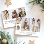 ICE Merry Christmas Elegant 9 Collage Multi-Photo  Holiday Card<br><div class="desc">Share your family’s highlights with this year-in-review Christmas card featuring a simple, minimal, and clean design. The front includes a modern 6-photo collage paired with the festive greeting “Merry Christmas” in an elegant serif font, with space to personalize your family name or the year. The back offers room for 3...</div>