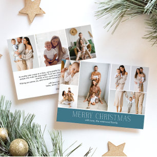 ICE Merry Christmas Elegant 9 Collage Multi-Photo Holiday Card