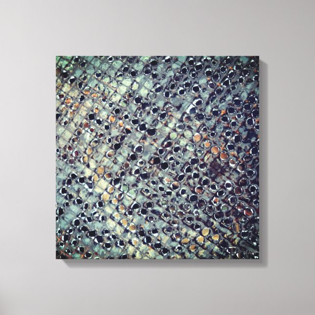 Ice Metal Fire Pit Screen Stretched Canvas Print (Front)