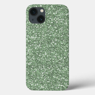 Ice Mint Faux Glitter iPhone 13 Case