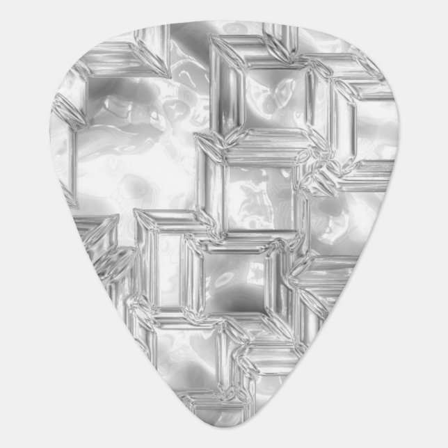 Ice Mosaic Guitar Pick (Front)