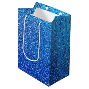 Ice On Blue Metal Medium Gift Bag