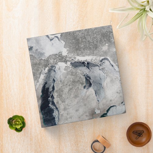 Ice On The Great Lakes United States 3 Ring Binder