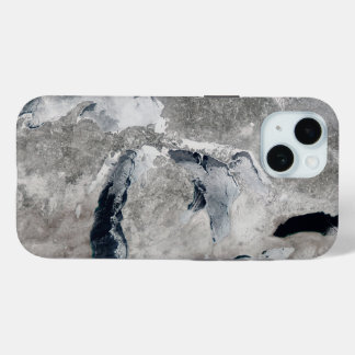 Ice On The Great Lakes, United States. iPhone 15 Case