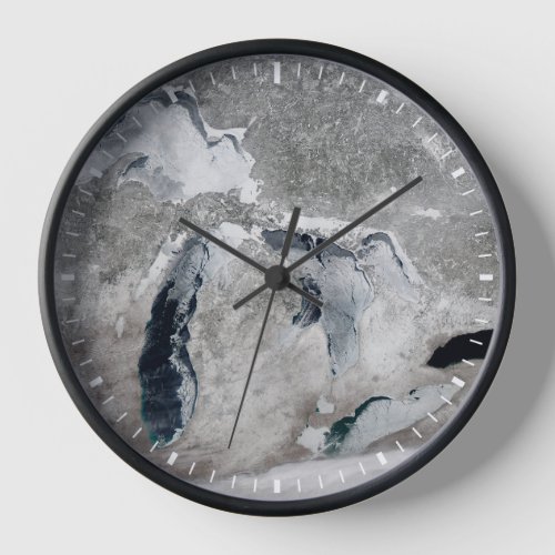 Ice On The Great Lakes United States Clock