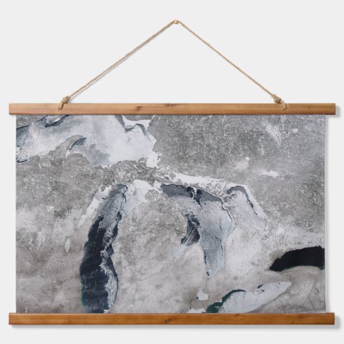 Ice On The Great Lakes United States Hanging Tapestry