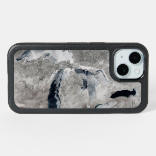 Ice On The Great Lakes, United States. iPhone 15 Case