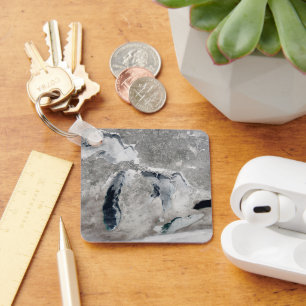 Ice On The Great Lakes, United States. Keychain