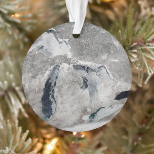 Ice On The Great Lakes, United States. Ornament