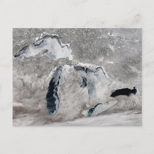 Ice On The Great Lakes, United States. Postcard (Front)