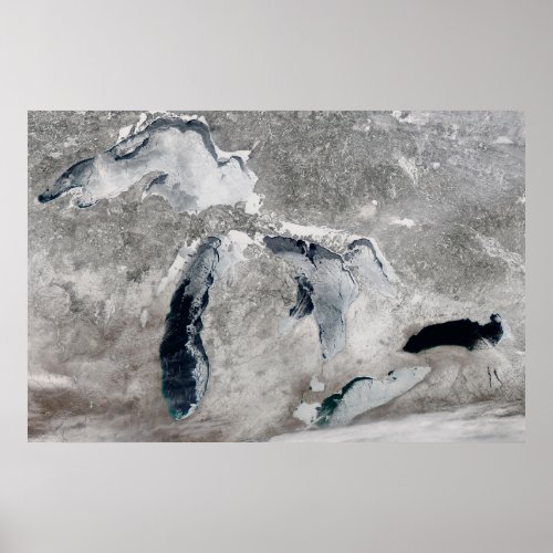 Ice On The Great Lakes United States Poster