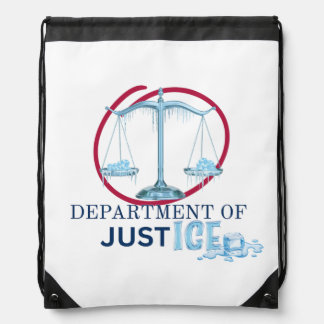 ICE or Department of Justice? Drawstring Bag