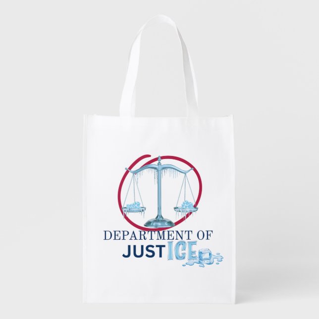 ICE or Department of Justice? Grocery Bag (Front)