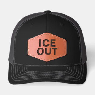 ICE Out Activist Leather Patch Cap