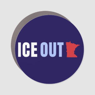 ICE OUT Anti Trump Car Magnet