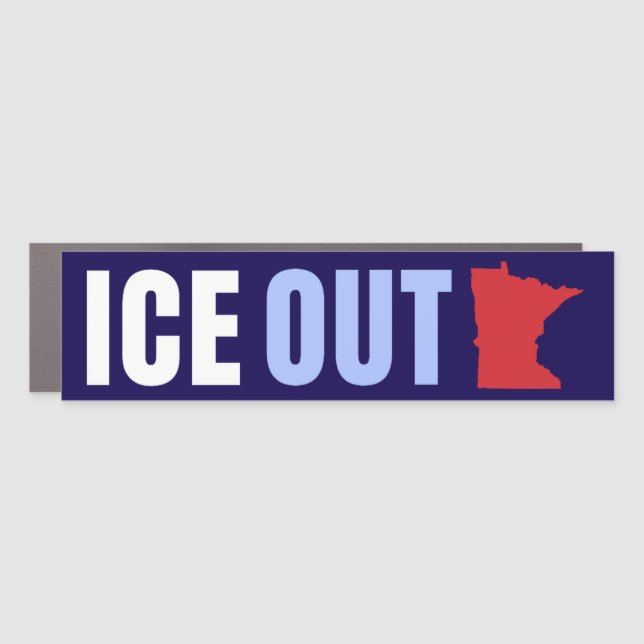 ICE OUT Anti Trump Car Magnet (Front)
